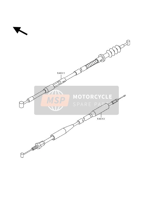 Kawasaki KX100 1994 Cables para un 1994 Kawasaki KX100