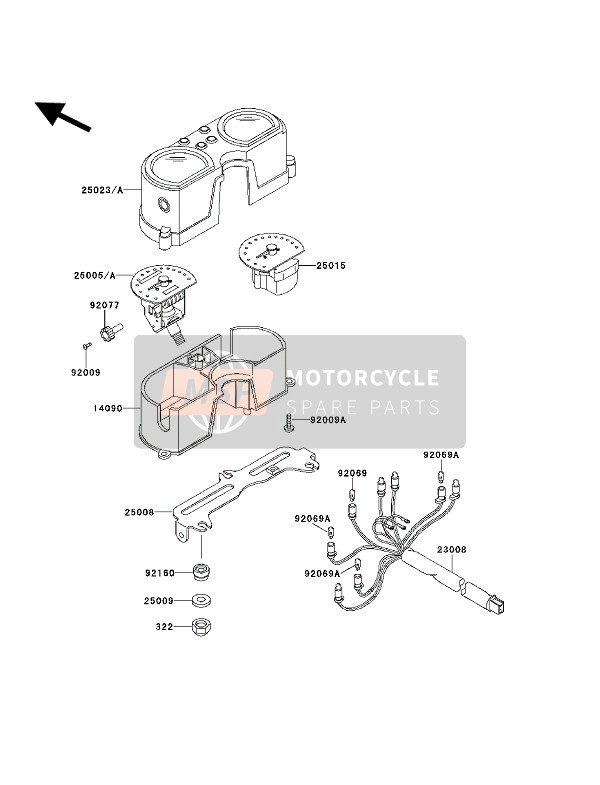 Kawasaki KLX650 1994 MESSGERÄT(E) für ein 1994 Kawasaki KLX650