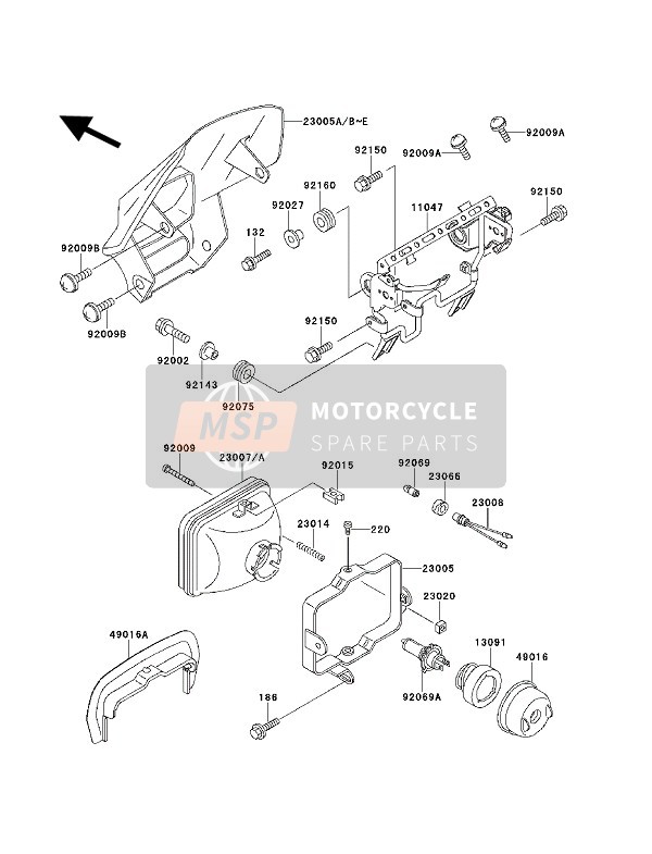 Kawasaki KLX650 1994 Headlight(S) for a 1994 Kawasaki KLX650