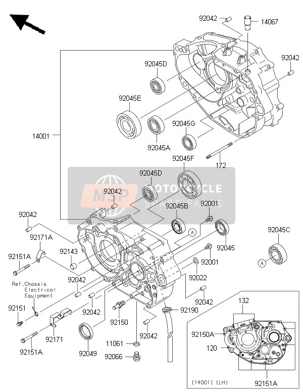 132BC0670, BOLT-FLANGED-SMALL,6X70, Kawasaki, 2