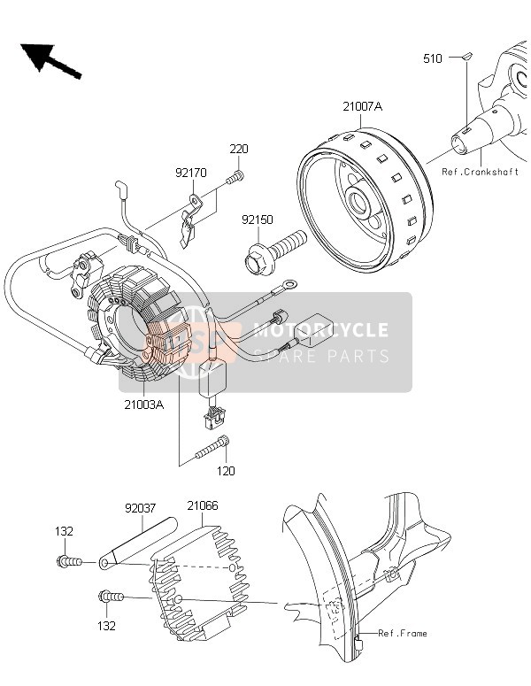 Kawasaki KLX250 2015 Générateur pour un 2015 Kawasaki KLX250