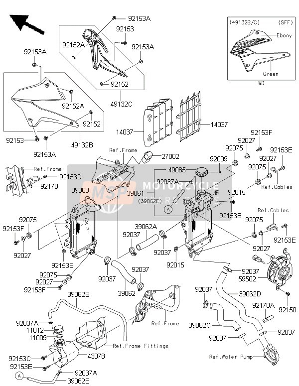 921530936, Bolt,Flanged,6X14, Kawasaki, 4