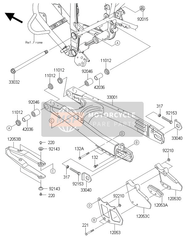 330010176458, ARM-COMP-SWING,P.Silver, Kawasaki, 0