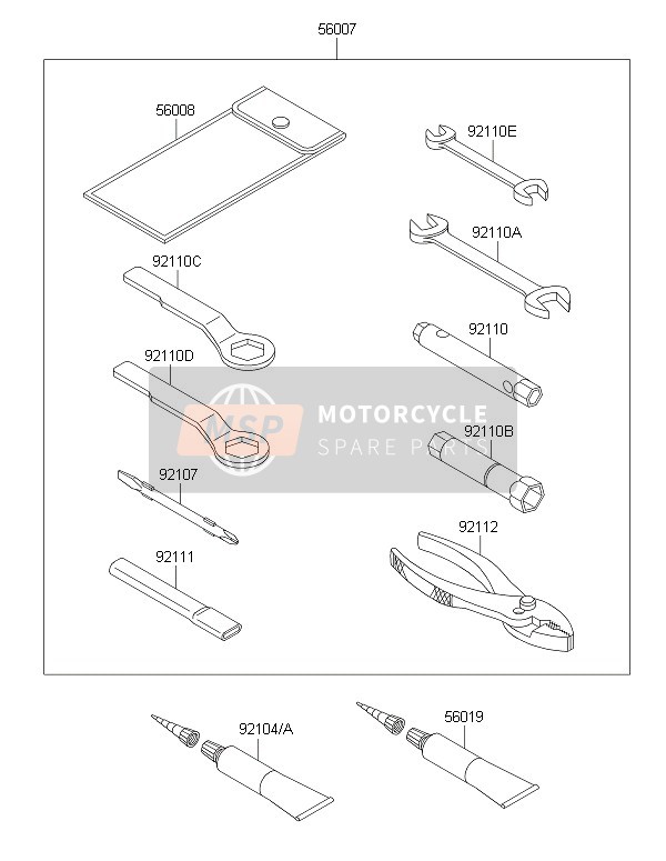 Kawasaki KLX250 2015 Outils des propriétaires pour un 2015 Kawasaki KLX250