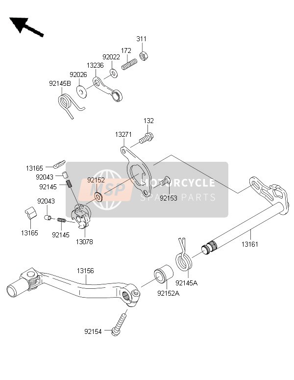 921450497, Spring,Position Lever, Kawasaki, 0