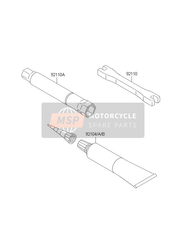 921100004, TOOL-WRENCH,Nipple,6X8, Kawasaki, 0