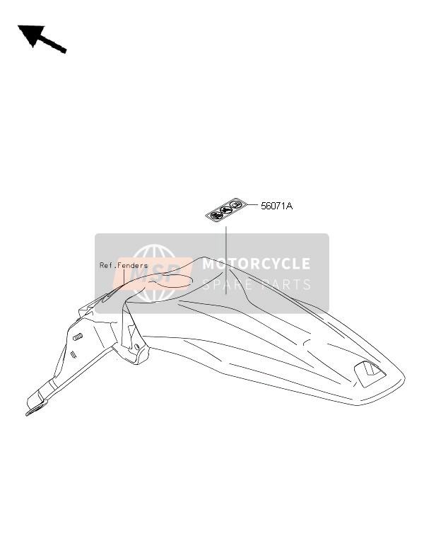 Kawasaki KLX450R  2015 Labels for a 2015 Kawasaki KLX450R 