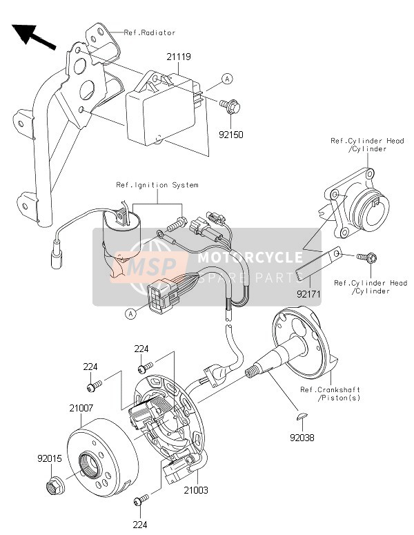 Kawasaki KX85-LW 2015 Generator for a 2015 Kawasaki KX85-LW