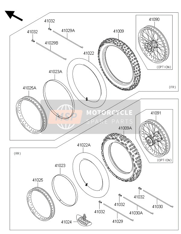 410900008WC, Wheel,Fr,1.40X19,Black KX85DRF, Kawasaki, 0