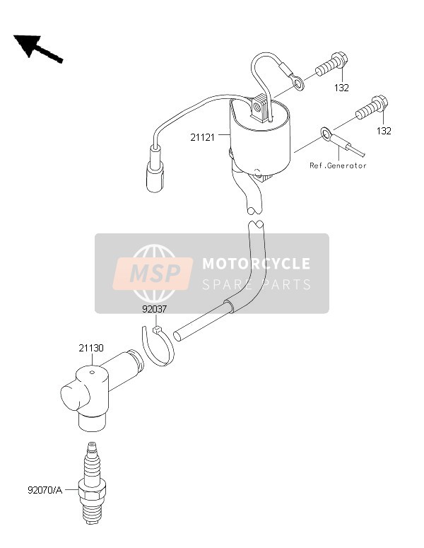 Kawasaki KX85-SW 2015 ZÜNDANLAGE für ein 2015 Kawasaki KX85-SW