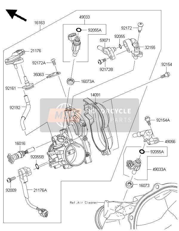 920091981, Screw,Throttle Sensor, Kawasaki, 3