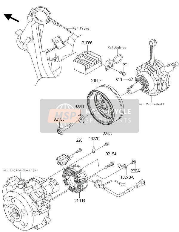 Kawasaki D-TRACKER 150 2016 Generator for a 2016 Kawasaki D-TRACKER 150