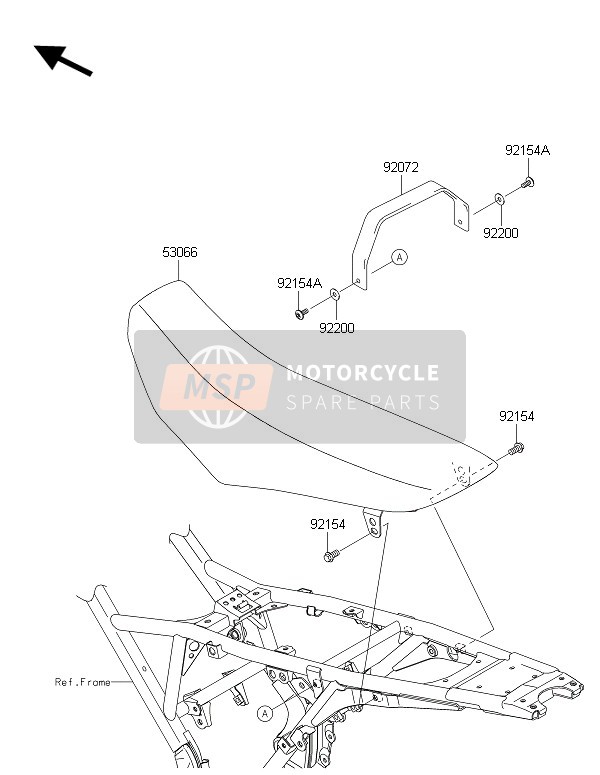 Kawasaki D-TRACKER 150 2016 Seat for a 2016 Kawasaki D-TRACKER 150