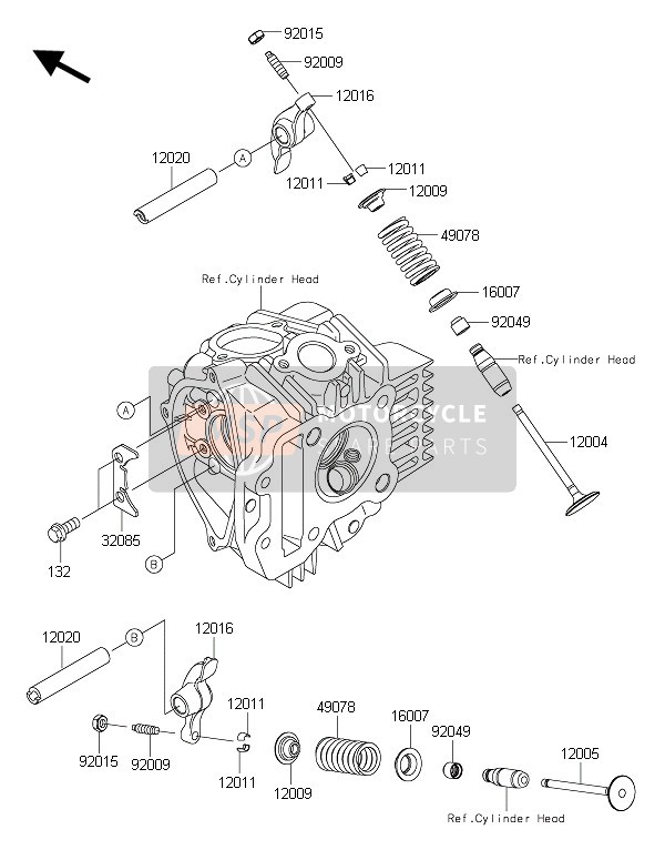 Kawasaki KLX110 2016 Valvole per un 2016 Kawasaki KLX110