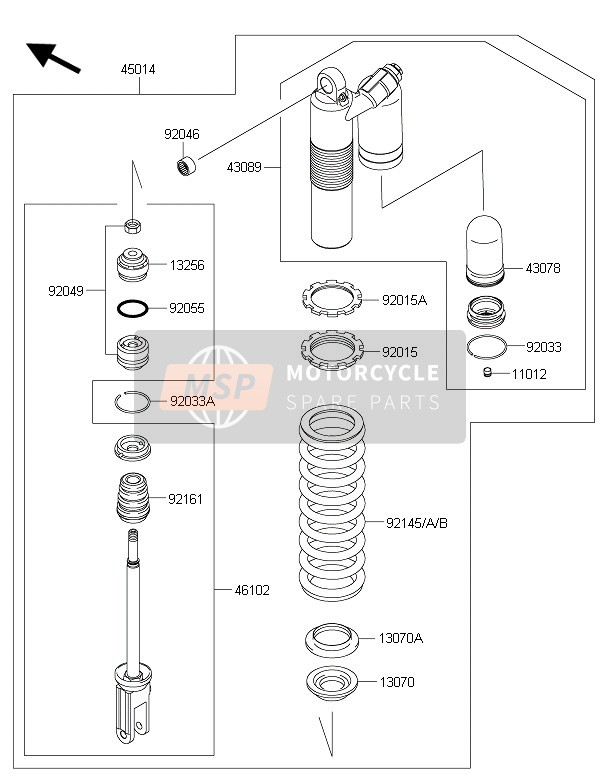 Kawasaki KLX450R  2016 Shock Absorber(S) for a 2016 Kawasaki KLX450R 