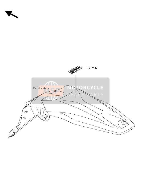 Kawasaki KLX450R  2016 Labels for a 2016 Kawasaki KLX450R 