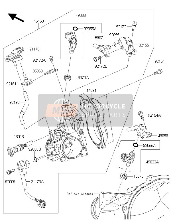 Kawasaki KX250F 2016 Acceleratore per un 2016 Kawasaki KX250F