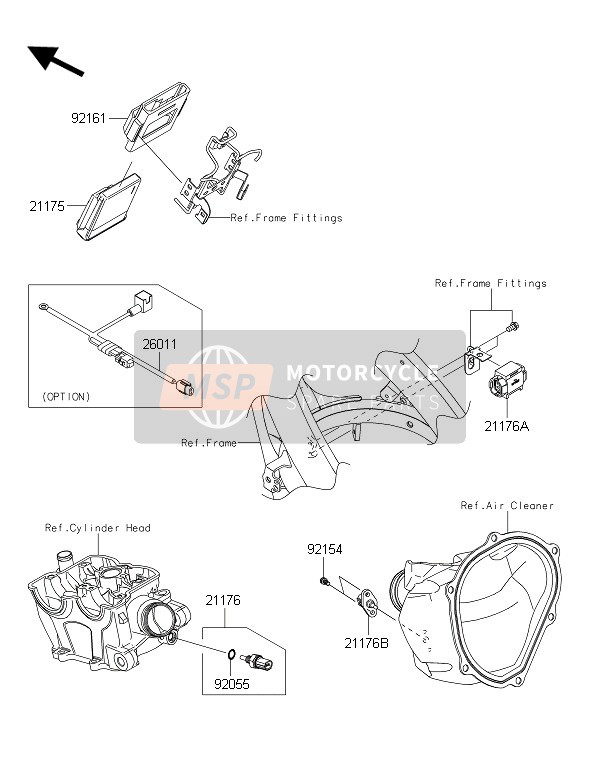 Kawasaki KX250F 2016 KRAFTSTOFFEINSPRITZUNG für ein 2016 Kawasaki KX250F