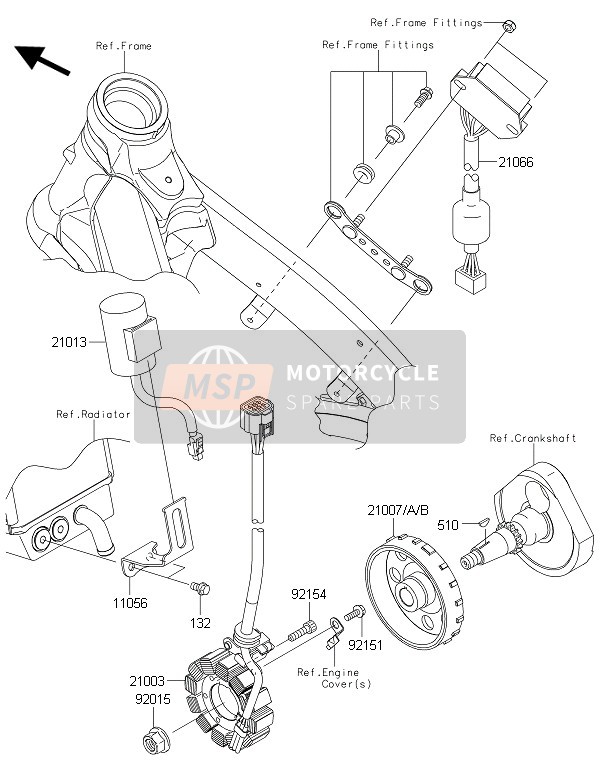 Kawasaki KX250F 2016 Générateur pour un 2016 Kawasaki KX250F