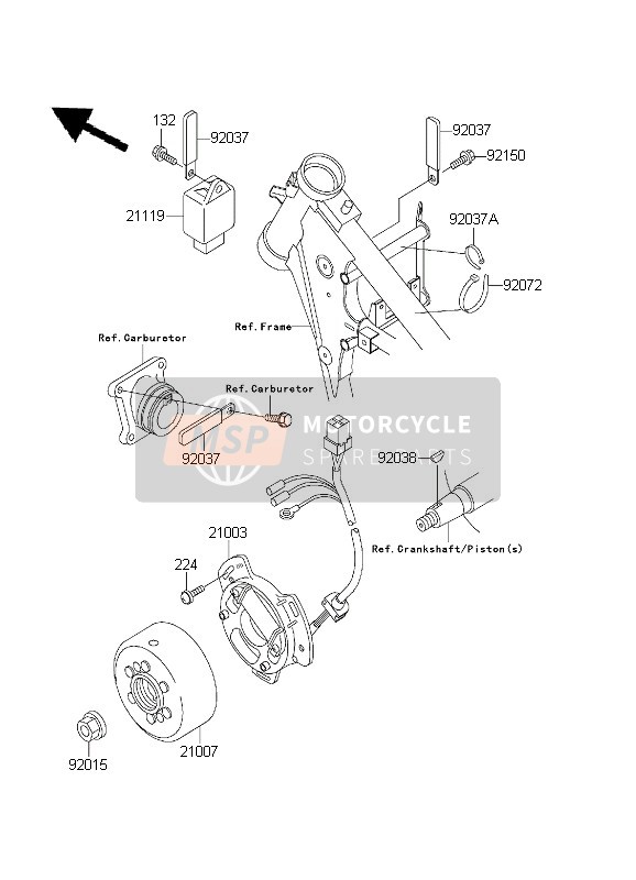 Kawasaki KX65 2003 Générateur pour un 2003 Kawasaki KX65