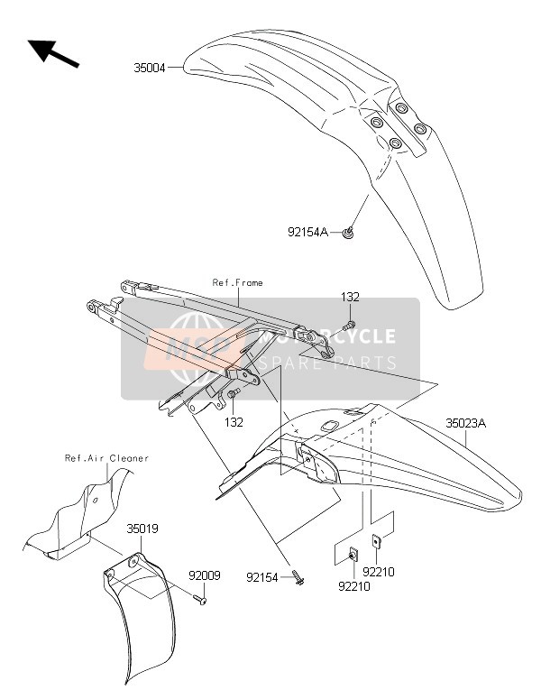 Kawasaki KX250F 2016 Fenders for a 2016 Kawasaki KX250F