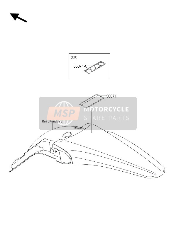 Kawasaki KX250F 2016 Labels for a 2016 Kawasaki KX250F