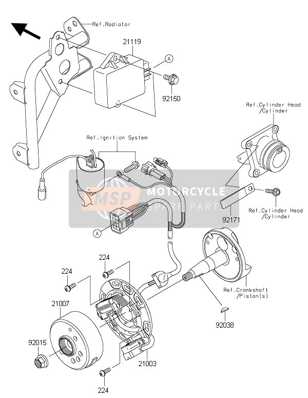 Kawasaki KX85-LW 2016 Generatore per un 2016 Kawasaki KX85-LW