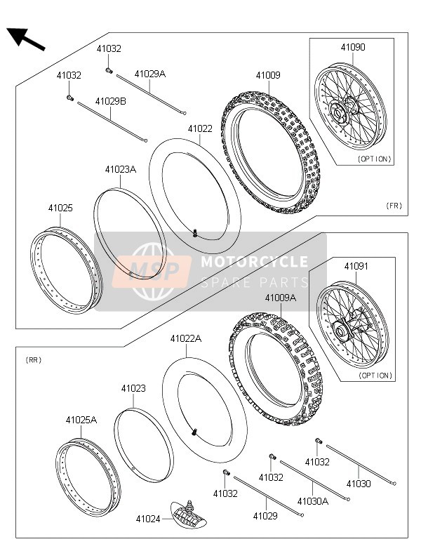 Kawasaki KX85-SW 2016 Llantas para un 2016 Kawasaki KX85-SW