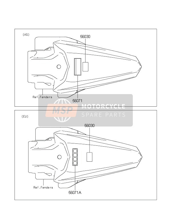 Kawasaki KX85-SW 2016 Labels for a 2016 Kawasaki KX85-SW