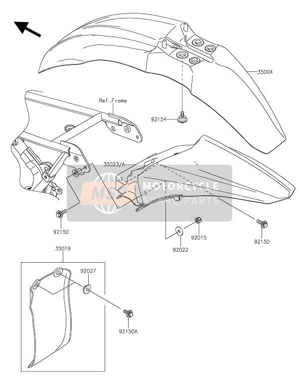 Kawasaki KX85-LW 2017 Fenders for a 2017 Kawasaki KX85-LW