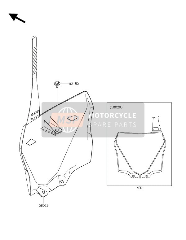 Kawasaki KX85-LW 2017 Accessorio per un 2017 Kawasaki KX85-LW