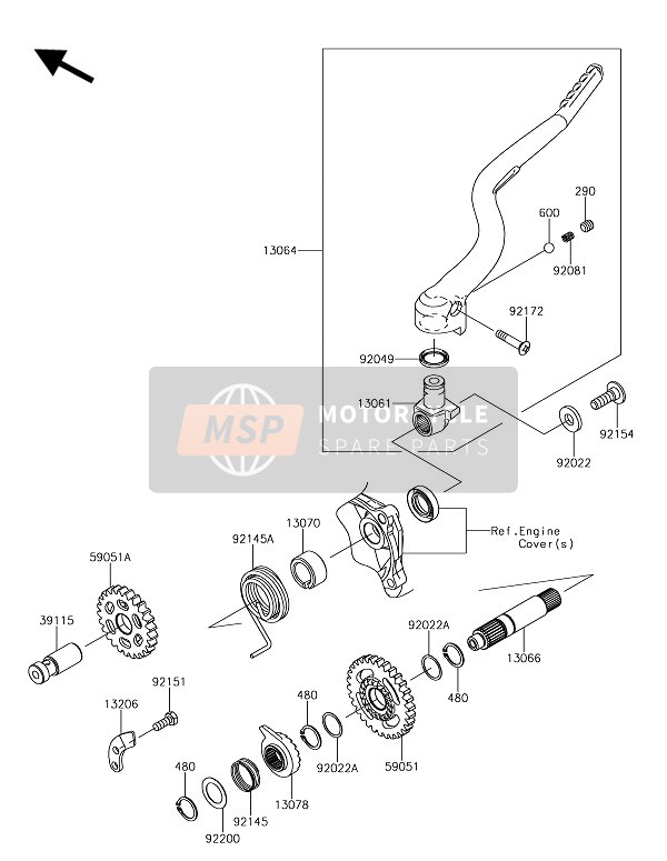 590510777, GEAR-SPUR, Kick Starter, 30, Kawasaki, 0