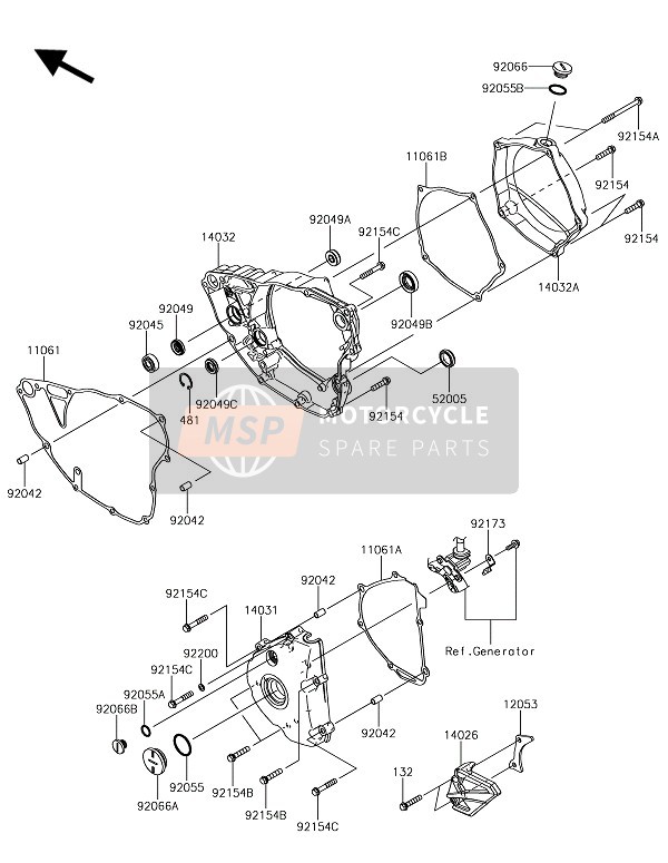 140320624, COVER-CLUTCH, Inner, Kawasaki, 0