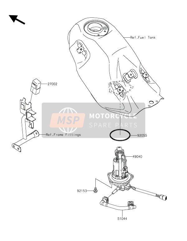 Kawasaki KLX125 2014 Pompe à carburant pour un 2014 Kawasaki KLX125