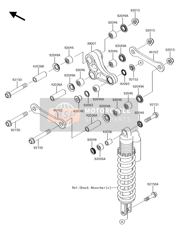 Kawasaki KX85 2018 Suspensión para un 2018 Kawasaki KX85