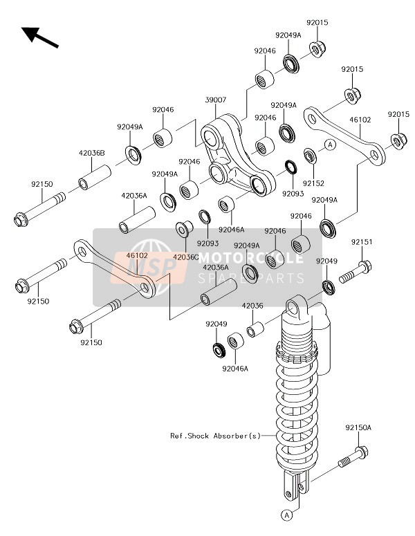 Kawasaki KX85-II 2018 Sospensione per un 2018 Kawasaki KX85-II