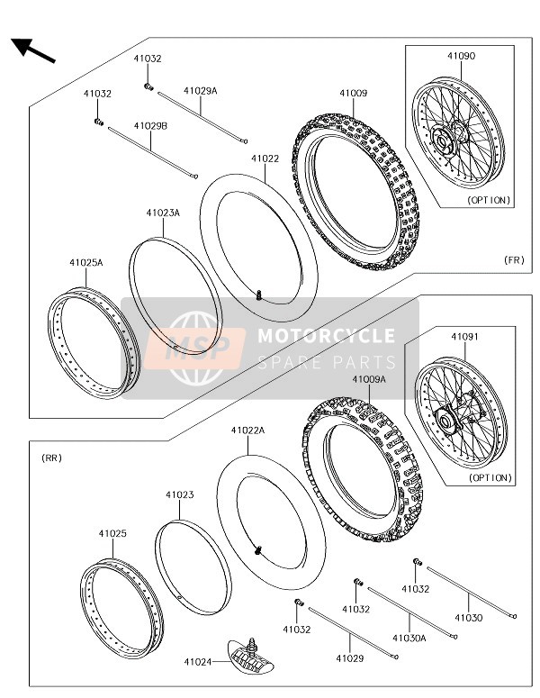 Kawasaki KX85-II 2018 Tyres for a 2018 Kawasaki KX85-II