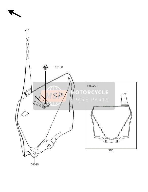 Kawasaki KX85-II 2018 Accessory for a 2018 Kawasaki KX85-II