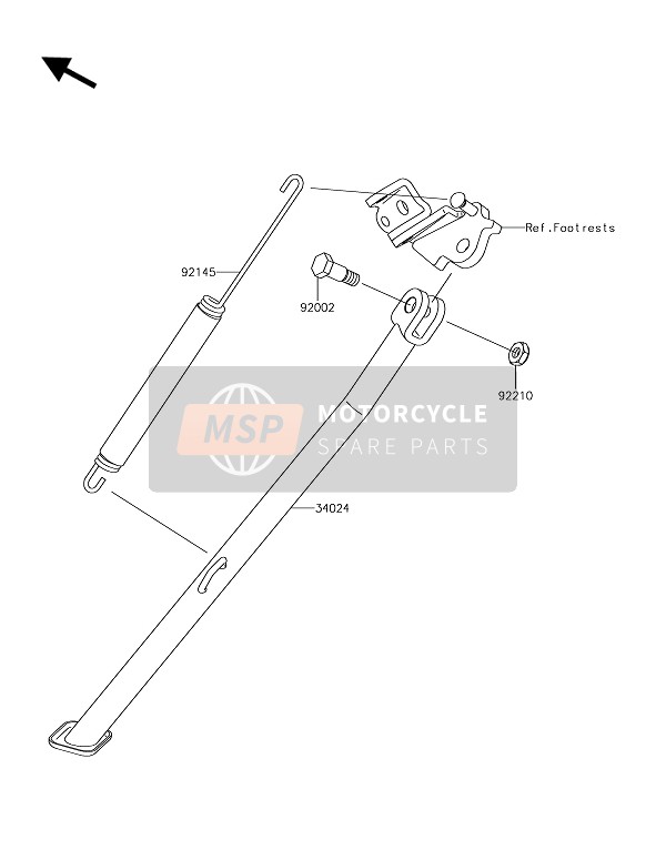 Kawasaki KLX450R  2019 STÄNDER für ein 2019 Kawasaki KLX450R 