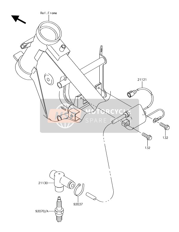 Kawasaki KX65 2019 ZÜNDANLAGE für ein 2019 Kawasaki KX65