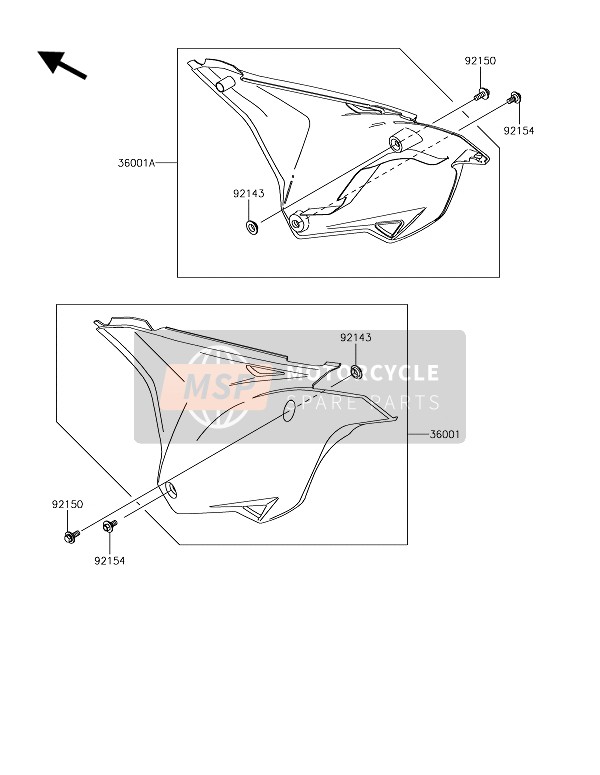 Kawasaki KX85-SW 2019 Couvertures latérales pour un 2019 Kawasaki KX85-SW