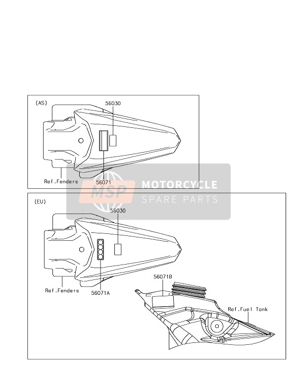 Kawasaki KX85-II (LW) 2019 Etichette per un 2019 Kawasaki KX85-II (LW)