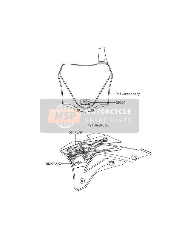 Kawasaki KX85-II (LW) 2019 Calcomanías para un 2019 Kawasaki KX85-II (LW)