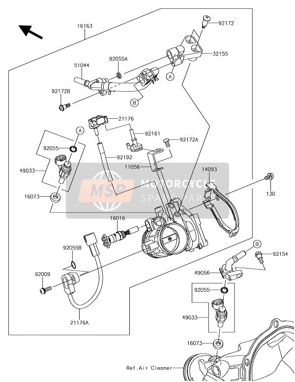 Kawasaki KX250 2019 DROSSELVENTIL für ein 2019 Kawasaki KX250