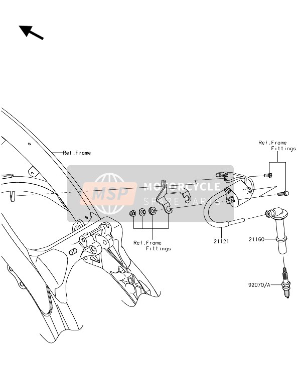 Kawasaki KX250 2019 Sistema de encendido para un 2019 Kawasaki KX250