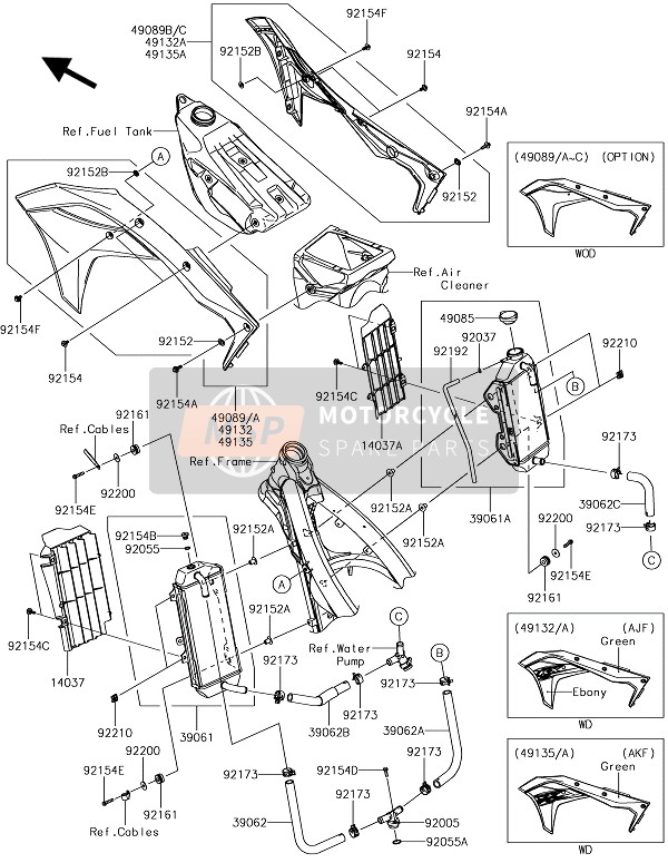 491355030290, SHROUD-ENGINE,Rh,L.Green, Kawasaki, 0