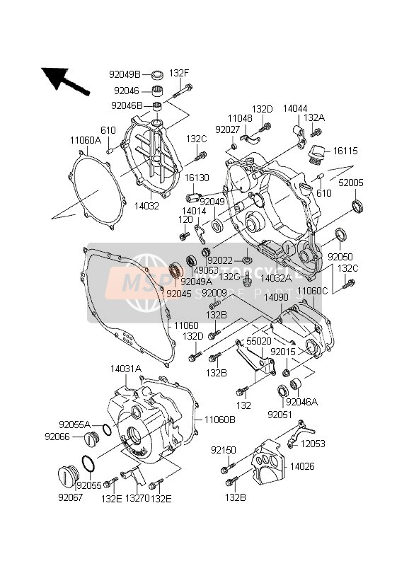 140321359, COVER-CLUTCH,Inner, Kawasaki, 0