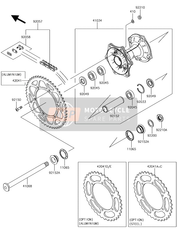 420410167, SPROCKET-HUB,50T,Al, Kawasaki, 0