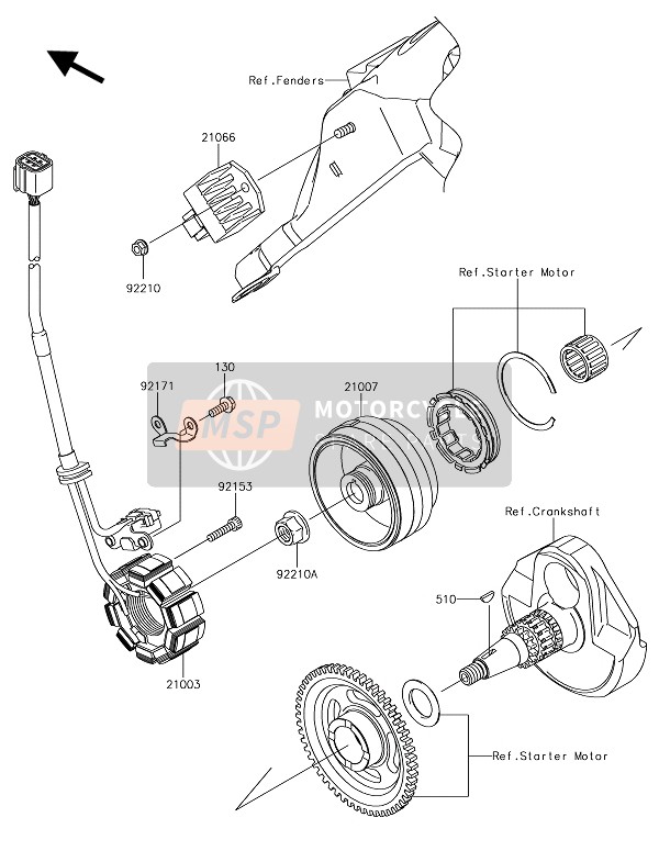 Kawasaki KLX450R  2020 Generatore per un 2020 Kawasaki KLX450R 