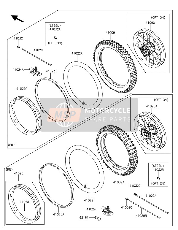 Kawasaki KLX450R  2020 Llantas para un 2020 Kawasaki KLX450R 